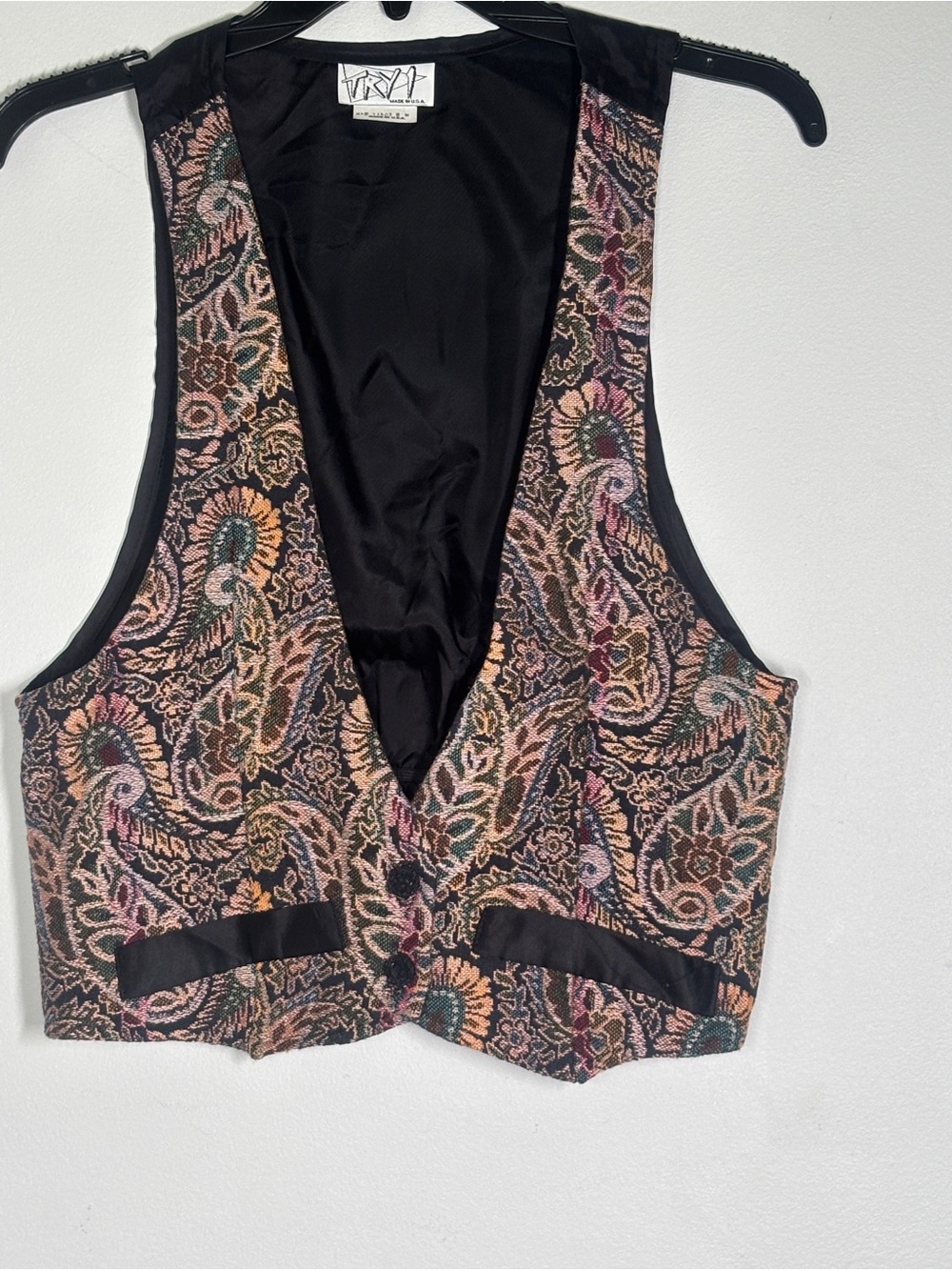 Paisley Brocade Vest - Multicolor Floral